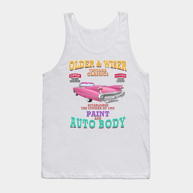 Older & Wiser Auto Body Classic Car Garage Hot Rod Novelty Gift Tank Top by Airbrush World